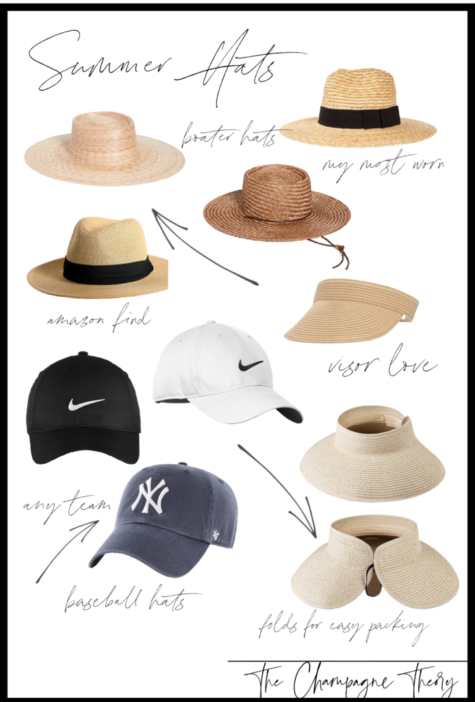 My Most Worn Hats in the Summer